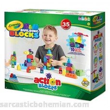 Crayola Building Actions Blocks 35 Pieces Playset by Kids at Work B07JZZ852K